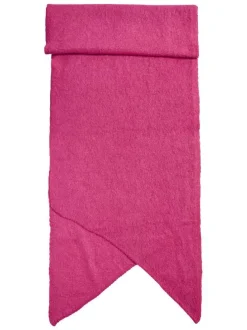 Écharpe framboise unie avec un toucher mousse