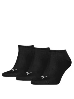 Chaussettes basses noires unies en coton avec logo de la marque brodé