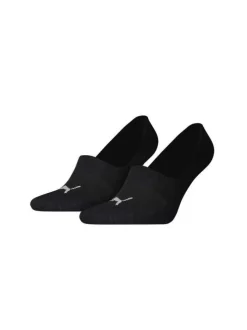 Chaussettes courtes et invisibles noires unies en coton et logo brodé