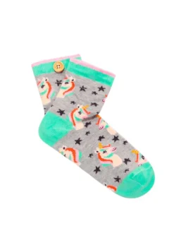Chaussettes grises pour fille en coton biologiquelogique LEONORA & ARTHUR