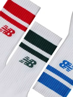 Chaussettes hautes en coton mélangé blanches unies avec une coupe haute