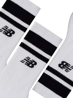 Chaussettes hautes en coton mélangé blanches unies à coupe haute