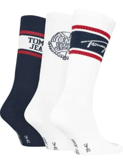 Chaussettes hautes en coton mélangé multicolores à motif de la marque