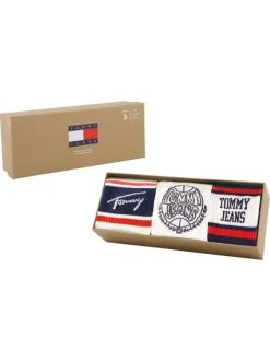 Chaussettes hautes en coton mélangé multicolores à motif de la marque