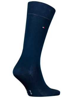 Chaussettes hautes en coton nuit unies avec logo sur le haut