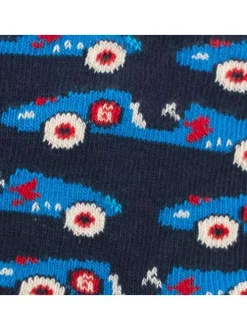 Chaussettes hautes noires fantaisie avec une coupe mi-haute
