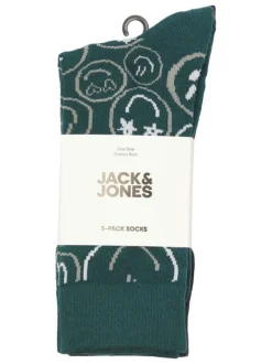 Chaussettes hautes vertes avec des motifs et une coupe haute