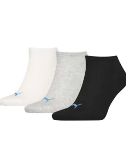 Chaussettes mi-hautes multicolores au nom de la marque brodé en bleu