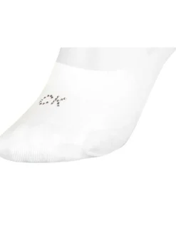 Chaussettes basses blanches unies coupe invisible avec des strass à l'avant