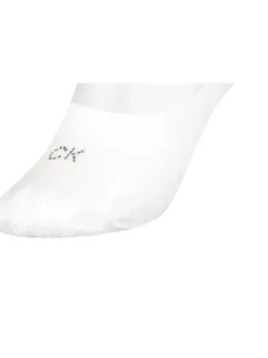 Chaussettes basses blanches unies coupe invisible avec des strass à l'avant