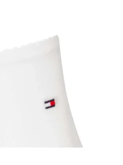 Chaussettes hautes blanches unies et dentelées à coupe mi-haute