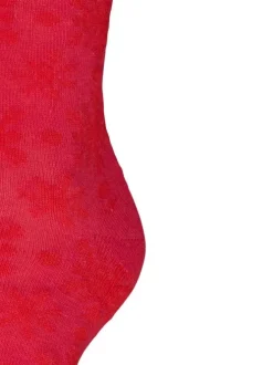 Chaussettes hautes en coton mélangé roses unies