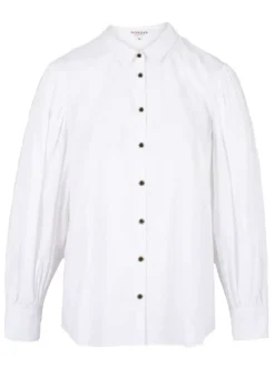 Chemise blanche en coton col à revers