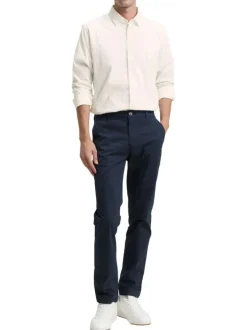 Chemise blanche en coton pourvu d'un col à rabats et d'un motif à pois