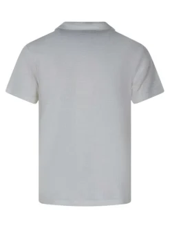 Chemise blanche unie pourvue d'une coupe droite et d'un col cubain