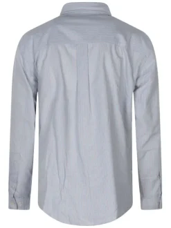 Chemise bleu clair unie avec une coupe droite et à manches longues