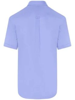 Chemise ciel unie coupe droite col anglais