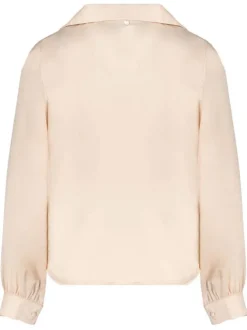 Chemise écrue unie coupe regular avec un col cubain
