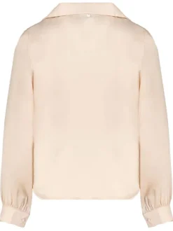 Chemise écrue unie coupe regular avec un col cubain