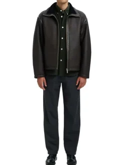 Chemise Danni Cord en coton biologique verte en velours côtelé et col américain