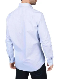 Chemise en coton biologique blanche imprimée avec une coupe droite