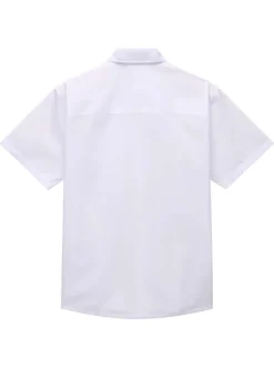 Chemise en coton blanche unie avec un col français et des boutons