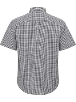 Chemise en coton bleue avec un imprimé vichy et une coupe regular fit