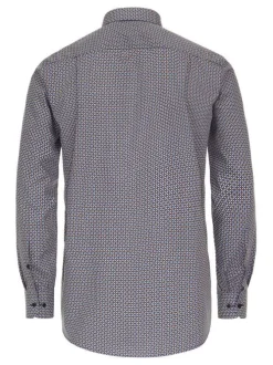 Chemise en coton bleue carreaux coupe regular fit col boutonné