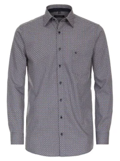 Chemise en coton bleue carreaux coupe regular fit col boutonné
