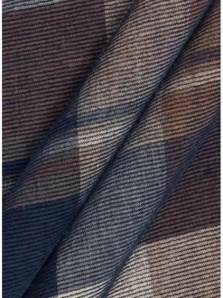 Chemise en coton à carreaux multicolores à coupe droite et un col français