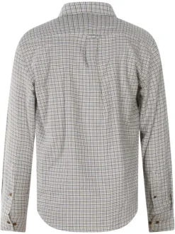 Chemise en coton écrue à imprimé tartan avec un col américain