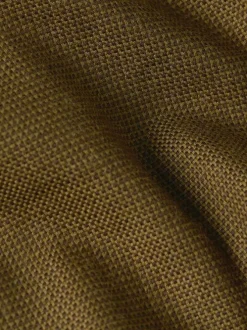 Chemise en coton kaki unie avec une coupe droite et un col français
