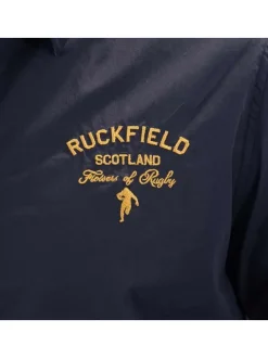 Chemise en coton nuit avec empiècement fleuri à coupe droite et col français