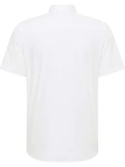 Chemise Gilroy en coton blanche unie slim à col américain avec poche poitrine