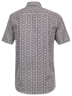 Chemise grande taille en coton multicolore imprimée avec une petite poche