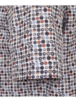Chemise grande taille en coton multicolore imprimée avec une petite poche