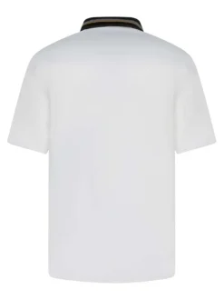 Chemise à manches courtes en coton bicolore à col américain et avec une poche