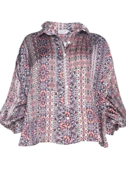 Chemisier multicolore pour femme bohème et ample