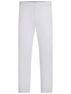 Chino en coton blanc uni à coupe slim et poches à l'italienne