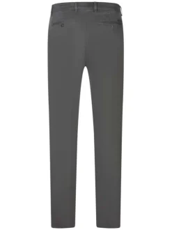 Chino en coton gris anthracite uni à coupe regular fit et à taille mi-haute