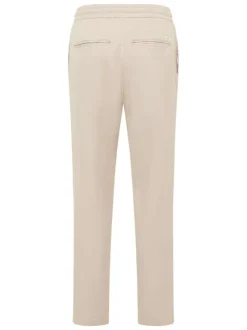 Chino Milano en coton gris uni à coupe slim avec taille élastiquée L32