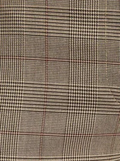 Chino 7/8 noir et beige à motif Prince de Galle avec coupe slim et 4 poches