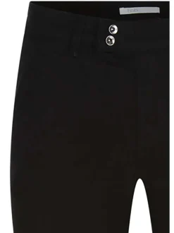 Chino slim en coton noir uni avec patch argenté à paillettes à l'arrière