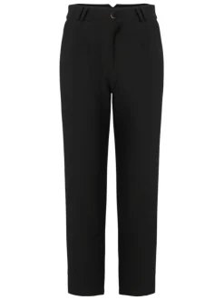 Chino slim noir uni avec une coupe fuselée et fermeture par bouton et zip