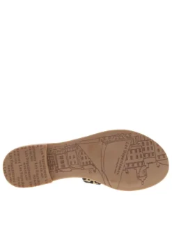 Claquettes léopards avec des sangles et avec un talon décroché bas