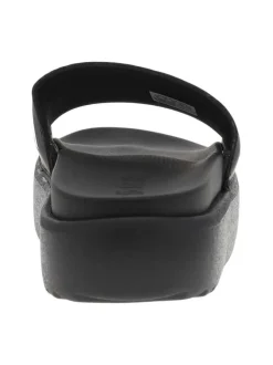 Claquettes noires à semelle plateforme noir et à sans type de fermeture
