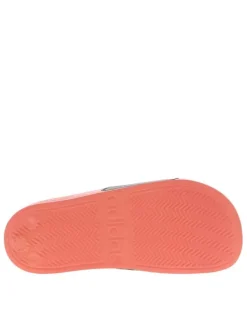 Claquettes noires à semelle saumon et semelle ergonomique antidérapante