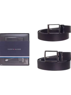 Coffret de ceinture en cuir noire unie
