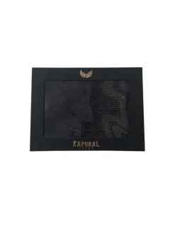 Coffret bonnet et écharpe en lurex argenté à coupe longue à pompon et à revers