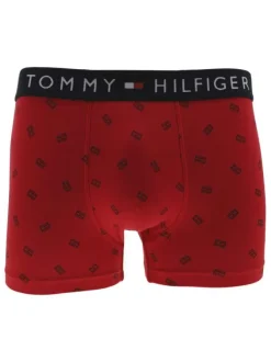 Coffret boxer all-over rouge et chaussettes marine avec logo en coton